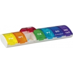 Kasetka na leki tygodniowa tęczowa 1x7 Anabox 1sztuka cena 20,90zł