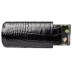 Kasetka dzienna na tabletki leki Anabox skórzana czarny lakierowany połysk cena 68,90zł