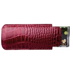 Kasetka dzienna na tabletki leki Anabox skórzana bordo połysk lakierowany cena 68,90zł