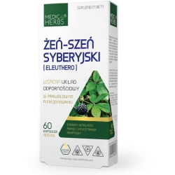 Medica Herbs Żeń-Szeń Syberyjski (Eleuthero) 60kapsułek cena 16,99zł