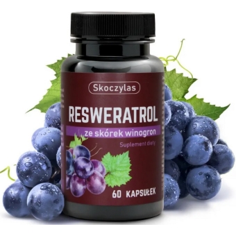 Skoczylas Resweratrol ze skórek winogron 60kapsułek cena 49,00zł