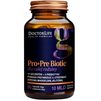 Doctor Life Pro+Pre Biotic dla całej rodziny 90kapsułek cena 84,50zł