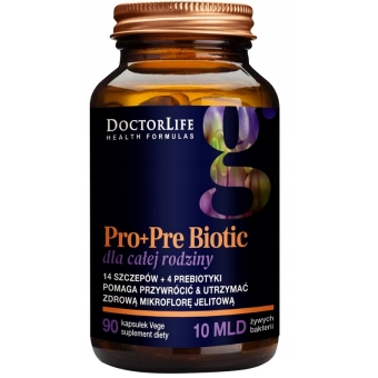 Doctor Life ProPre Biotic probiotyk 90kapsułek cena 70,90zł
