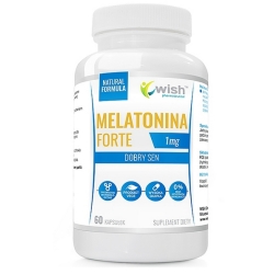 Wish Pharmaceutical Melatonina 1mg 60kapsułek Produkt Vege cena 19,90zł