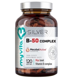 Myvita Silver Pure Witamina B50 Complex 120kapsułek cena 64,00zł