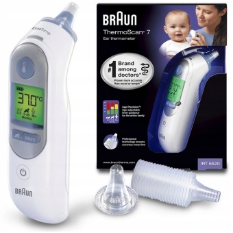 Termometr elektroniczny do ucha ThermoScan 5 Braun IRT6020 1sztuka cena 239,00zł