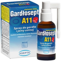 Asepta Gardłosept A11 - spray do gardła 10ml cena 28,90zł