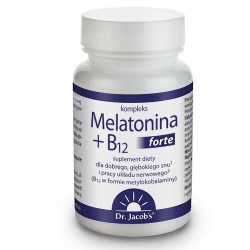 Dr Jacobs Melatonina + B12 FORTE 90tabletek cena 59,95zł