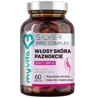 Myvita Silver Pure Włosy, skóra, paznokcie beauty kompleks 60kapsułek cena 38,50zł