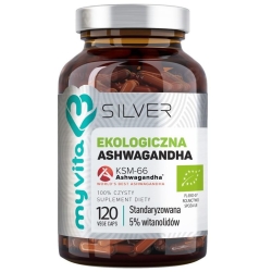 Myvita Silver Pure Ashwagandha BIO 120kapsułek cena 54,00zł