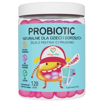MyVita Probiotic naturalne żelki dla dzieci i dorosłych 120sztuk cena 44,90zł
