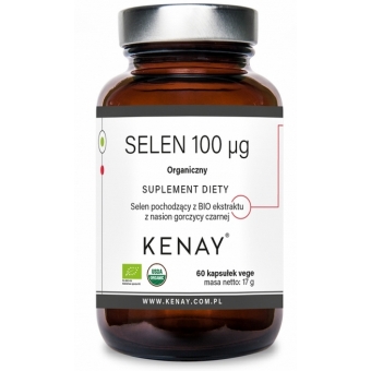 Kenay Selen organiczny 100mcg 60kapsułek cena 19,90zł