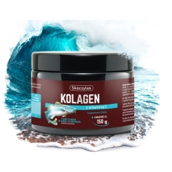 Skoczylas Kolagen z dorsza atlantyckiego dziko żyjącego z Witaminą C proszek 150g cena 74,00zł