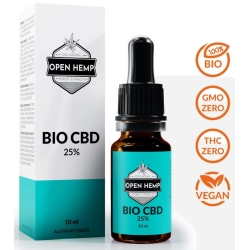 Open Hemp Bio CBD 25% olejek konopny premium certyfikowany Bio Global cena 379,00zł