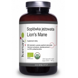 Soplówka jeżowata Lion's Mane 300kapsułek vege Kenay cena 259,00zł