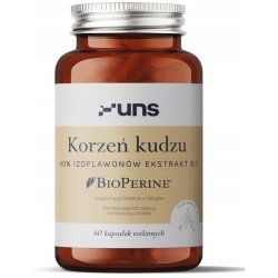 UNS Korzeń Kudzu 400 mg + Bioperine 60kapsułek cena 39,88zł