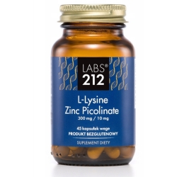 LABS212 L-Lysine Zinc Picolinate Cynk 45kapsułek cena 52,00zł