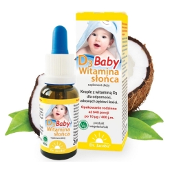 Dr Jacobs Witamina słońca D3 Baby 400IU krople 20ml cena 23,89zł