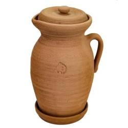 Dzbanek gliniany duży 4 litry z pokrywką do przechowywania wody Gliniany Zdrój cena 124,00zł