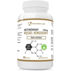 Węgiel Kokosowy Aktywowany 60 kapsułek Progress Labs cena 20,00zł