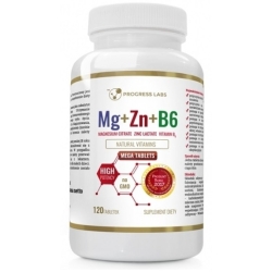 ZMA Magnez+Cynk+B6 120kapsułek Progress Labs cena 22,00zł