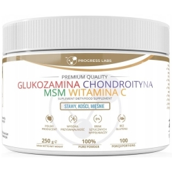Glukozamina, Chondroityna, MSM, Witamina C 250g Progress Labs cena 56,00zł