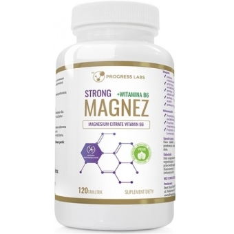 Magnez Strong + Witamina B6 120 tabletek Progress Labs cena 33,00zł