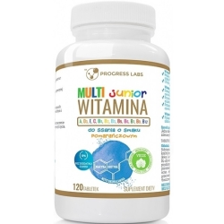 Multiwitamina Junior do ssania 120 tabletek Progress Labs cena 27,00zł