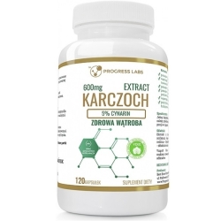 Karczoch Extract 600mg 5% Cynarin 120 Kapsułek Progress Labs cena 37,90zł