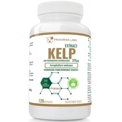 Kelp Jod Pochodzenia Naturalnego 325mcg 120 kapsułek Progress Labs cena 30,00zł