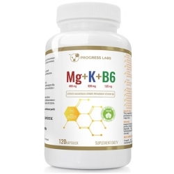 Magnez + Potas + Witamina B6 Vege 120 kapsułek Progress Labs cena 26,00zł
