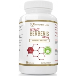 Berberis Aristata Berberyna Extract 5:1 400mg 60Kapsułek Progress Labs cena 24,00zł