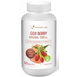 Owoce Jagody Goji Berry Premium Plus 1500mg 60tabletek Progress Labs cena 34,00zł