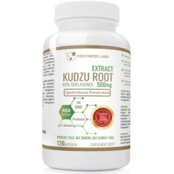 Kudzu Root Extract 500mg 40% isoflavones dla Wegan 120kapsułek Progress Labs cena 49,00zł