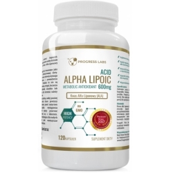 Kwas alfa liponowy (ALA) 600mg Plus dla Wegan 120kapsułek Progress Labs cena 79,00zł