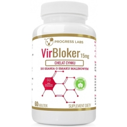 Virbloker Cynk chelatowany 15 mg do ssania 60 tabletek Progress Labs cena 18,00zł