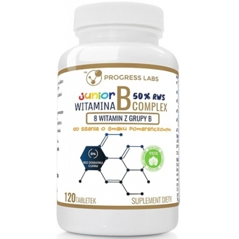 Witamina B Complex Junior 50% 120 tabletek do ssania Progress Labs cena 21,90zł