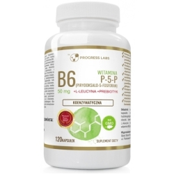 Witamina B6 P-5-P 50mg koenzymatyczna + Inulina 120kapsułek Progress Labs cena 34,00zł