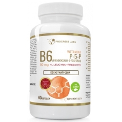 Witamina B6 P-5-P 50mg koenzymatyczna + Inulina 60kapsułek Progress Labs cena 20,50zł