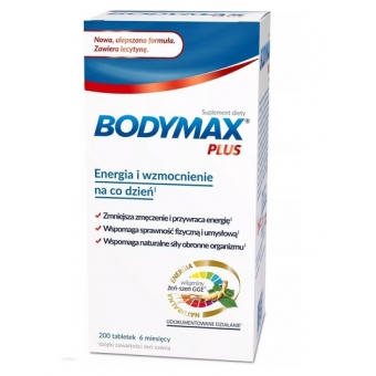 Bodymax Plus lecytyna 200tabletek cena 88,90zł