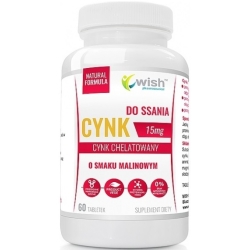 Cynk 15 mg 60 tabletek do ssania Wish Pharmaceutical cena 24,90zł