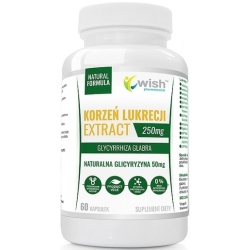Korzeń Lukrecji Extract 250 mg 60 kapsułek Wish Pharmaceutical cena 39,00zł