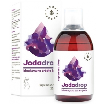 Aura Herbals Jodadrop bioaktywne źródło jodu płyn 250ml cena 33,90zł