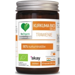 Kurkuma BIO 90% 500mg 50kapsułek BeOrganic cena 64,99zł
