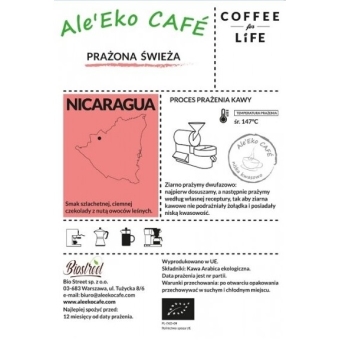 Ale'Eko CAFÉ Kawa Mielona Nicaragua BIO 250 g Coffee for Life cena 29,00zł