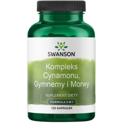 SWANSON Kompleks Cynamonu, Gymnemy i Morwy 120kapsułek cena 35,90zł