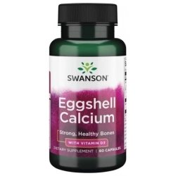 Swanson Eggshell Calcium + Vitamin D3 (wapń + D3) 60kapsułek cena 35,90zł