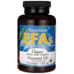 Swanson Flaxseed Oil Omega 3-6-9 1000mg 100kapsułek + próbki gratis  cena 35,45zł