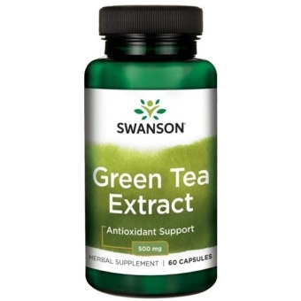 Swanson Green Tea Extract 500mg 60kapsułek cena 19,90zł