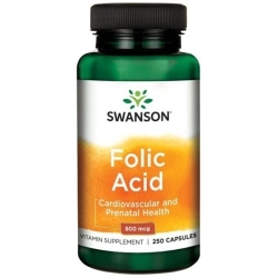 Swanson kwas foliowy (Folic Acid) 800mcg 250kapsułek cena 23,45zł